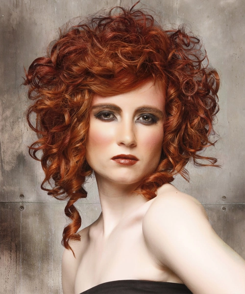 prom hairstyles for vibrant red hair image