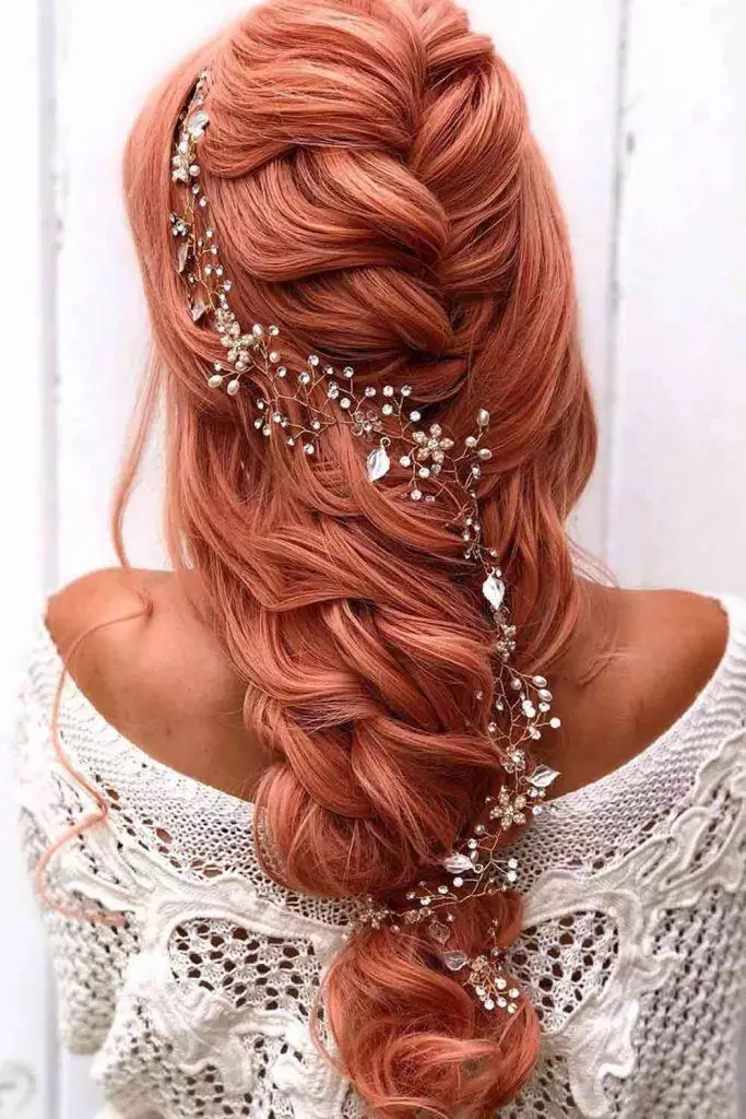 prom hairstyles for vibrant red hair image