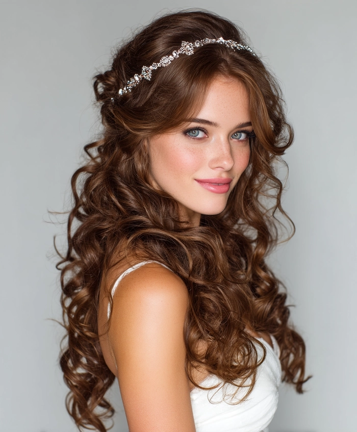 prom hairstyles with jeweled hair cuffs image