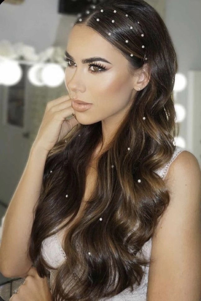 prom hairstyles with jeweled hair cuffs image