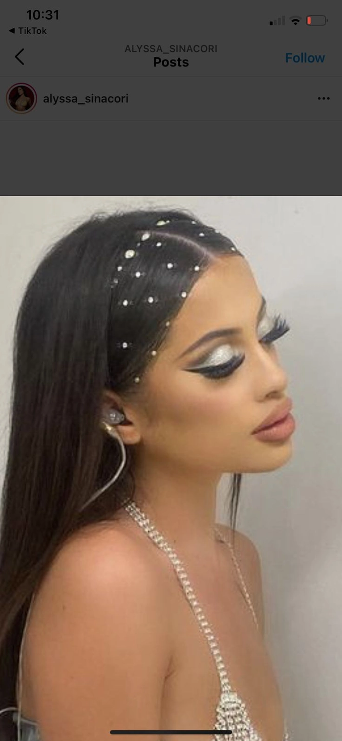 prom hairstyles with rhinestone hair clips image