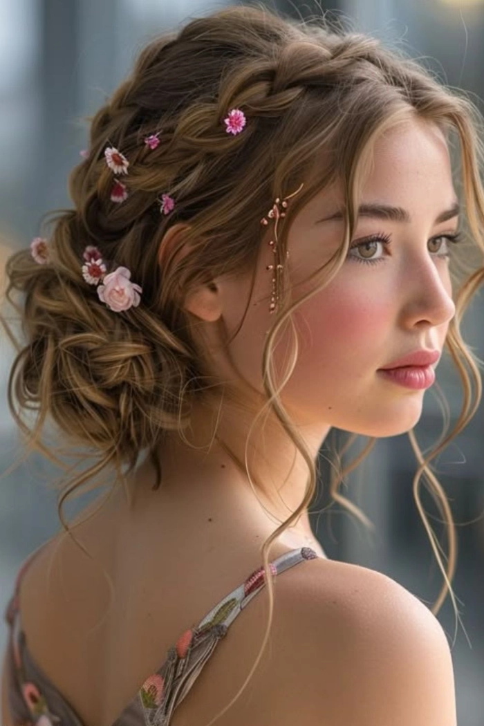 romantic fairy tale princess prom hairstyles image