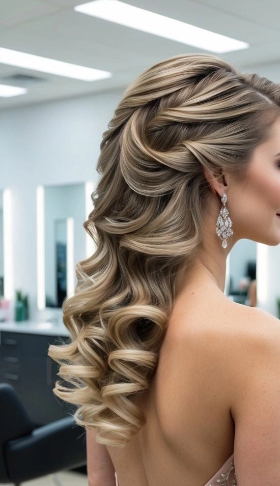 Romantic Loose Side Swept Hairstyles Perfect for Prom Night