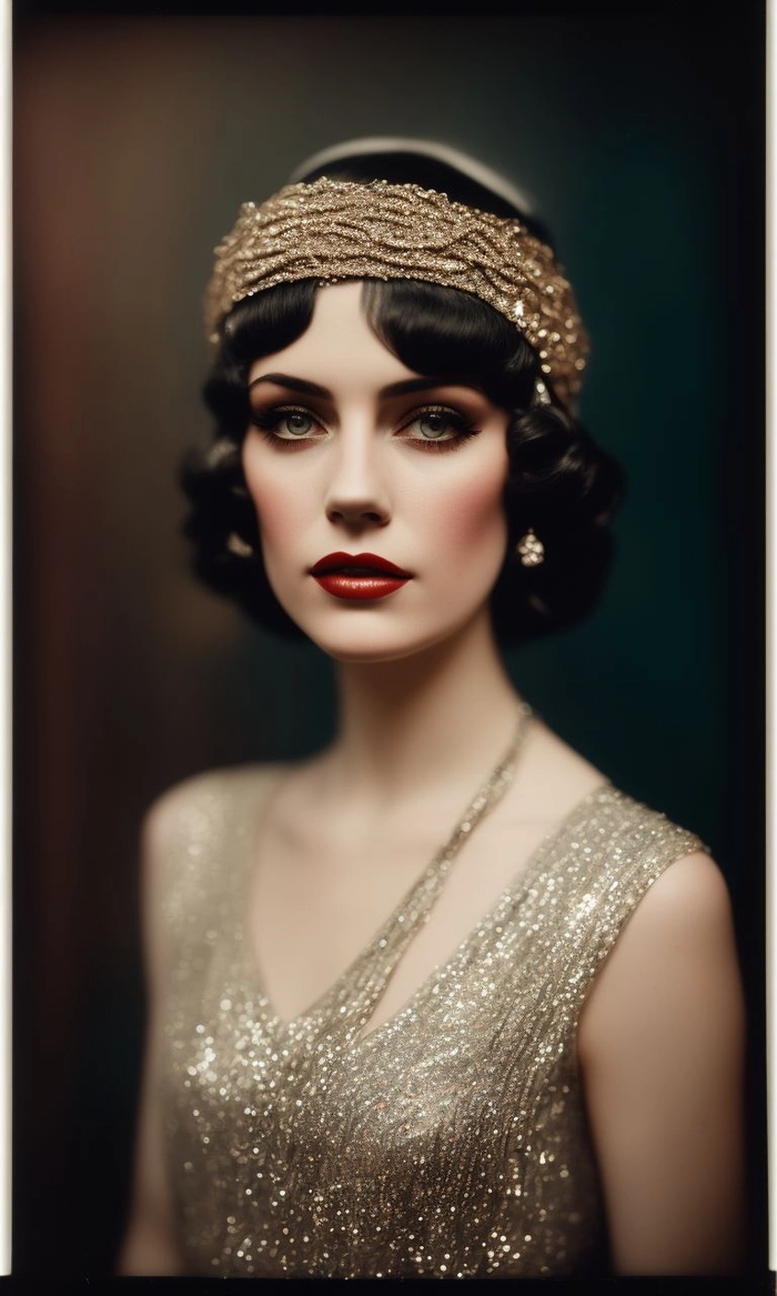 vintage 1920s flapper prom hairstyles image
