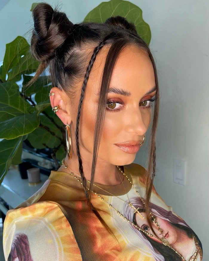 y2k inspired space bun prom hairstyles image