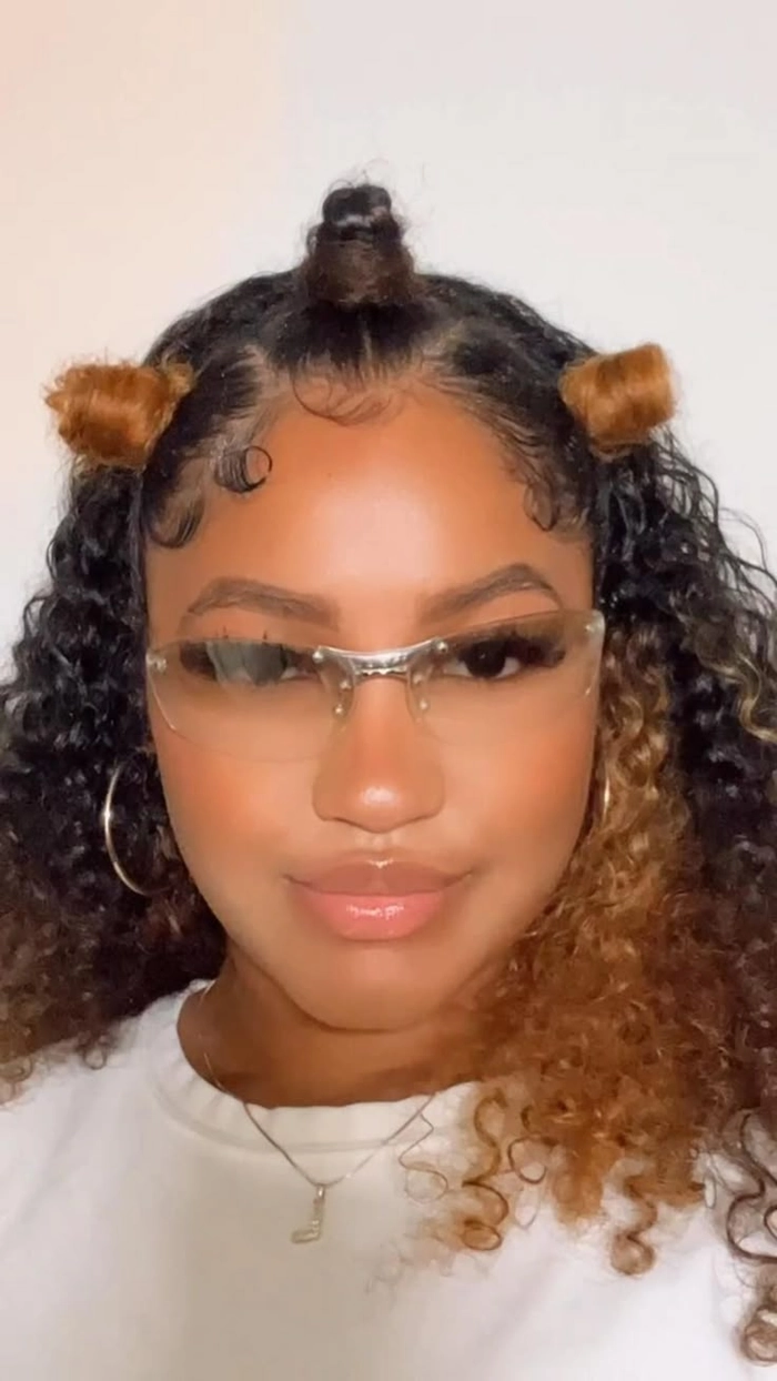 y2k inspired space bun prom hairstyles image