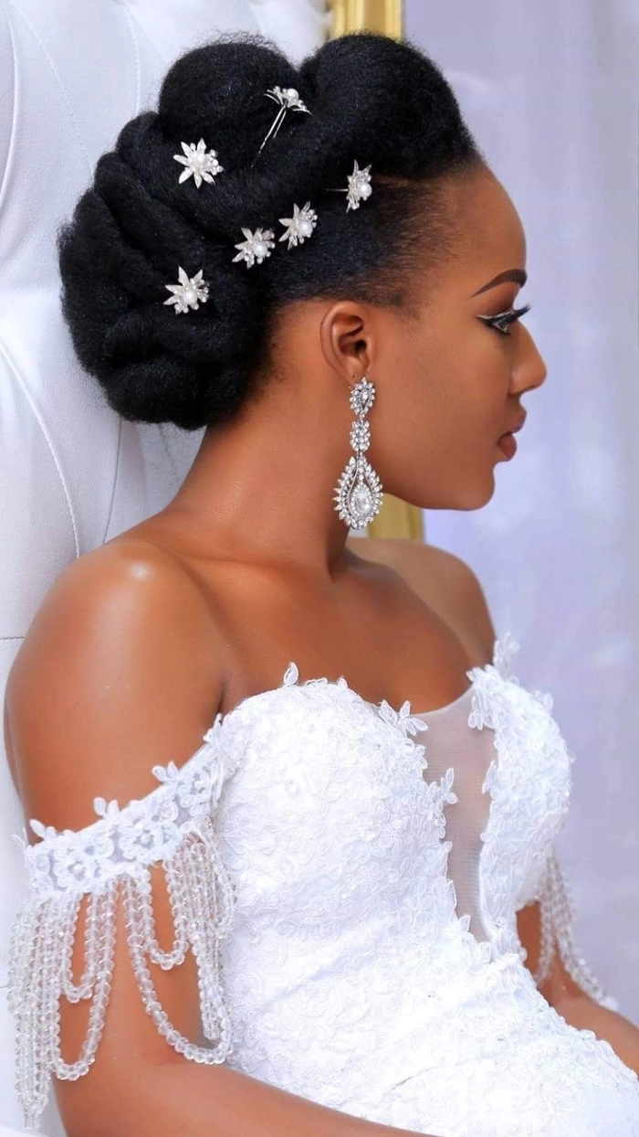 Stunning African bridal hair braided styles showcasing intricate patterns and elegant adornments