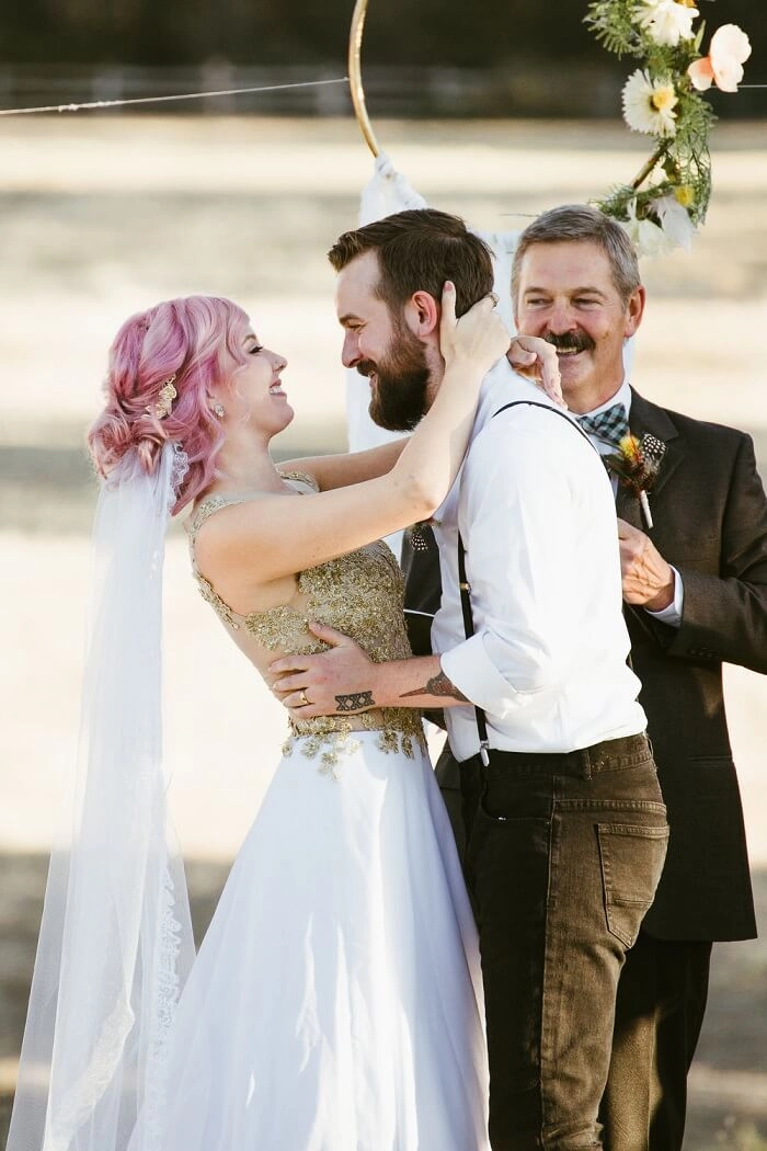 Elegant bridal hairstyle showcasing wedding hair color trends for brides