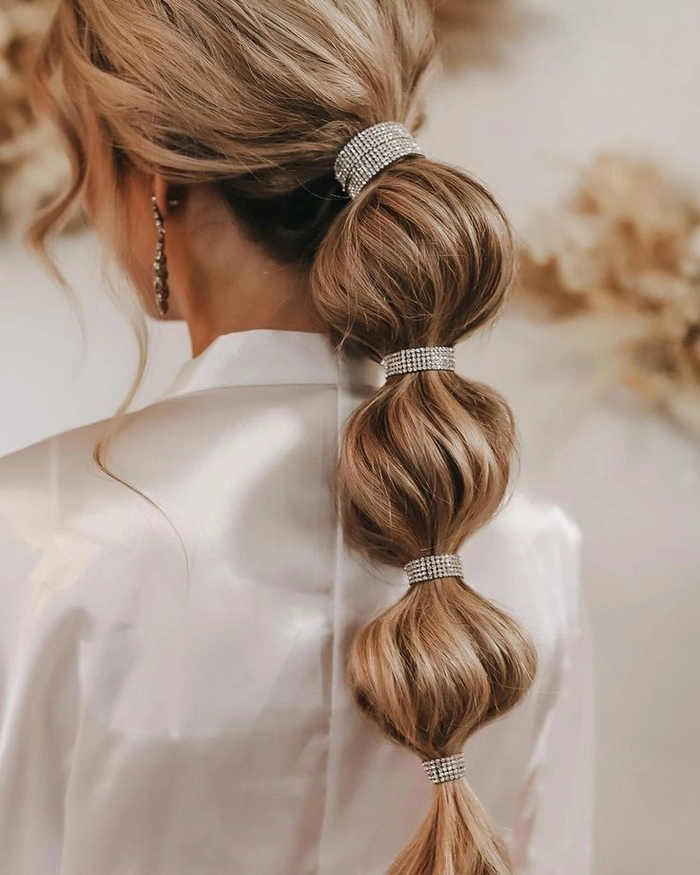 Elegant Bridal Hair Bubble Ponytail Ideas for Your Wedding