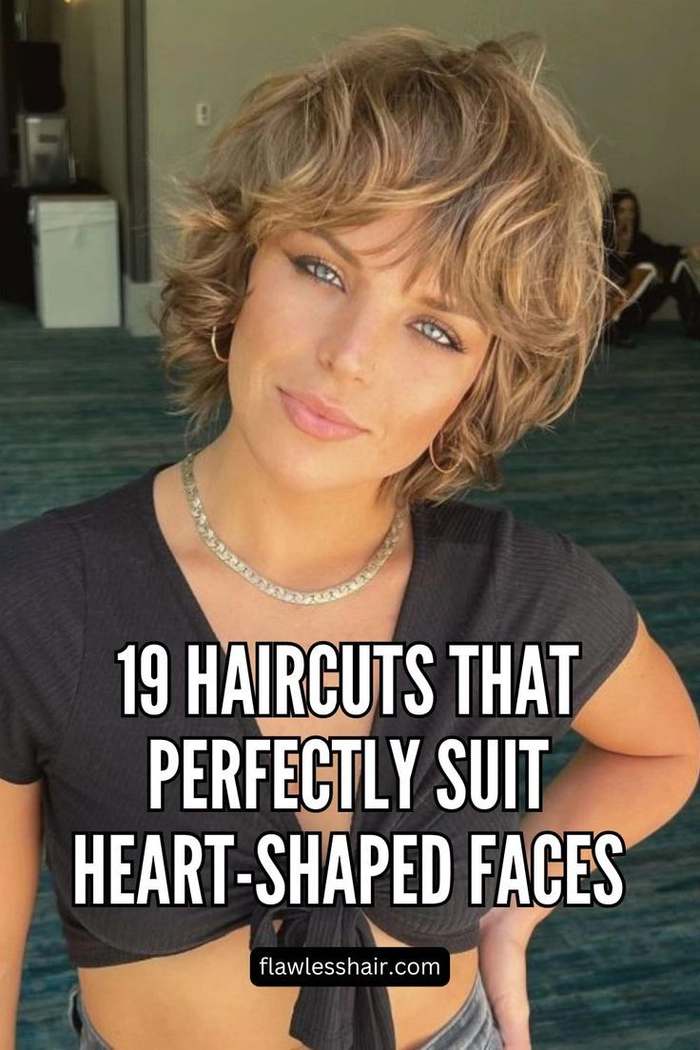 Elegant bridal hair styled for a heart shaped face with soft waves and floral accents