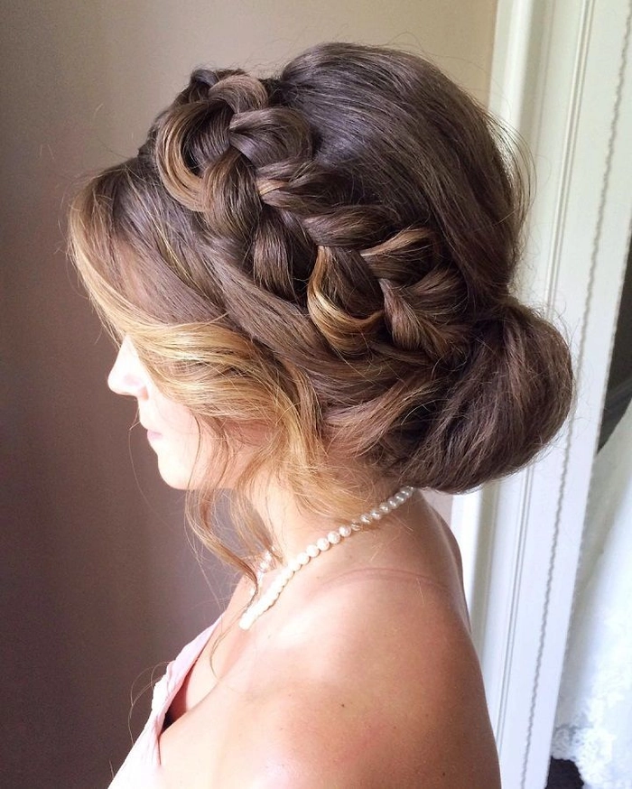 Wedding Hairstyles Collection Image 13 showcasing braided crown design Bride with an elegant wedding hair braided crown hairstyle
