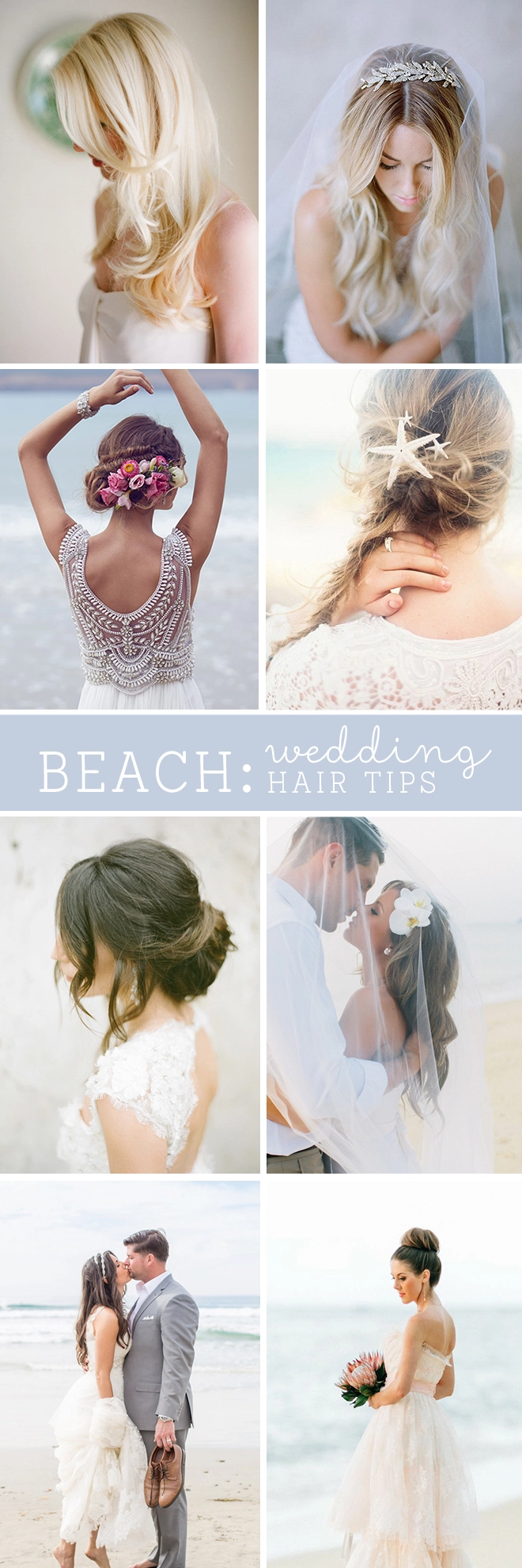 Humidity-proof wedding hairstyle perfect for a summer beach ceremony Bride with elegant summer beach wedding hair styled to withstand humidity