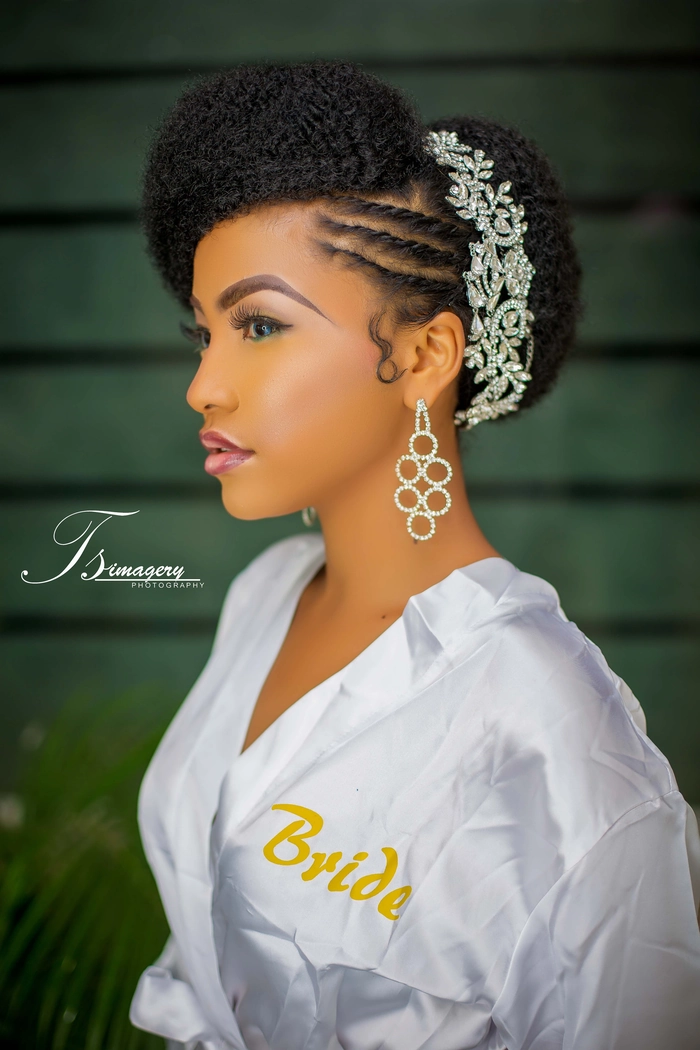 Elegant African bridal hair braided styles showcasing intricate design