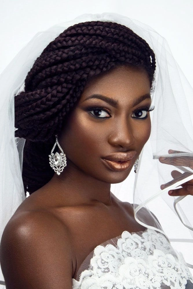Elegant African bridal hair braided styles for a stunning wedding look