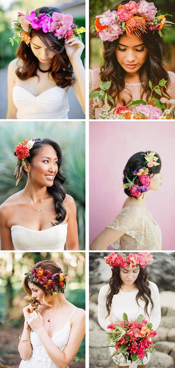 Beautiful tropical wedding hair inspiration for brides at the beach Elegant braided hairstyle perfect for a destination tropical wedding