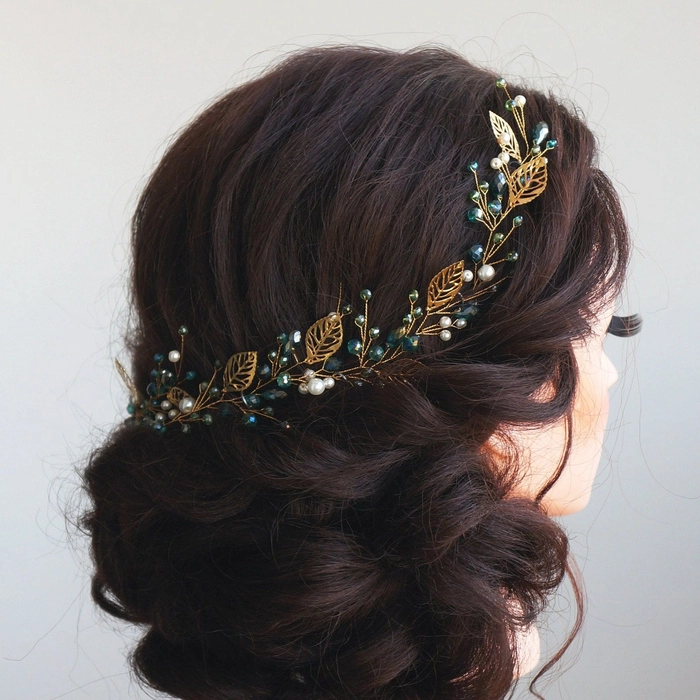 Elegant bridal hair with intricate hairpieces for a timeless wedding look