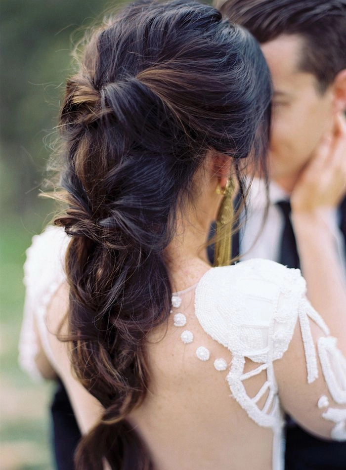 Beautiful wedding hairstyle ideas for intimate elopement ceremonies image 8 Elegant elopement bridal hair styles featuring soft waves and floral accessories