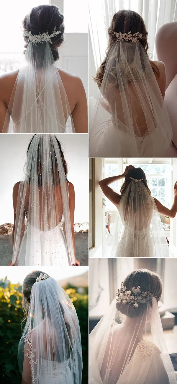 Sophisticated wedding hairstyle with a cathedral veil for a timeless look Elegant bridal hairstyle featuring a cathedral veil flowing gracefully