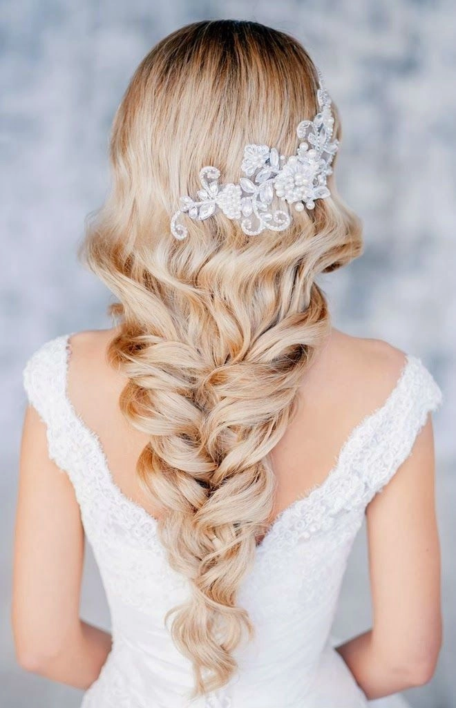 Elegant bridal hairstyle featuring delicate hairpieces for a wedding look