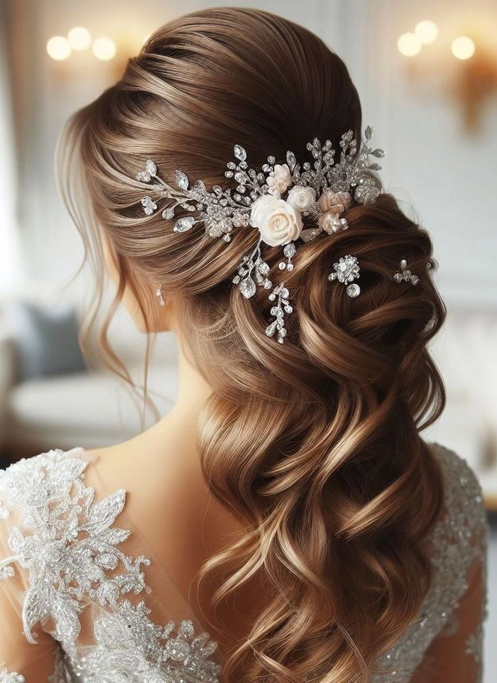 Elegant Bridal Hair Ideas Featuring Stunning Hairpieces