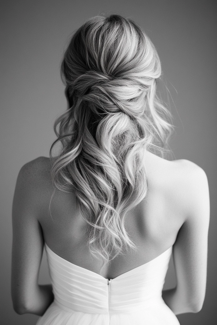 Stunning hairstyle perfect for backless wedding gowns on special day Elegant bridal updo showcasing wedding hair for backless dress style