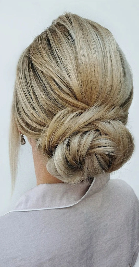 Fine thin hair bridal updos perfect for a romantic wedding look, image 7 in wedding hairstyles collection Elegant bridal updo hairstyle designed for fine thin hair with delicate waves and soft volume