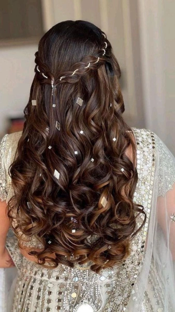 Elegant evening reception wedding hairstyle transformation on a bride