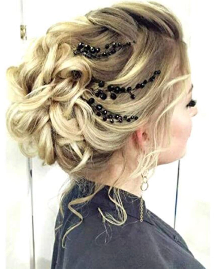 Gothic Wedding Bridal Hair Inspiration for Unique Wedding Hairstyles Elegant gothic wedding bridal hair styled with dark floral accents