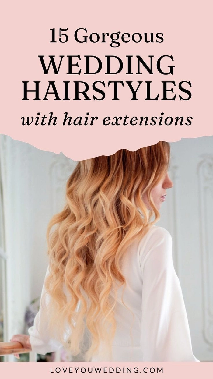 Short wedding hairstyle enhanced with extensions for a bridal look Elegant short wedding hair styled with subtle extensions for added volume