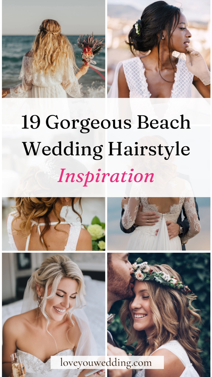 Humidity-proof wedding hair perfect for a romantic beach ceremony Elegant summer beach wedding hairstyle designed to withstand humidity