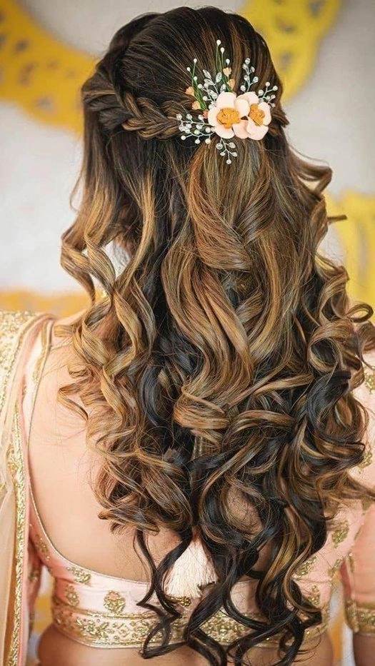 Beautiful waterfall braid hairstyle perfect for weddings Elegant waterfall braid wedding hair styled for a bride