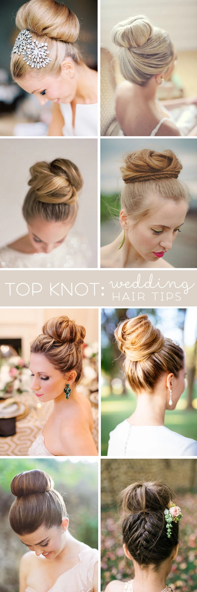 Beautiful bridal hairstyle featuring a classic knot updo for weddings Elegant wedding hair knot updo with delicate floral accents