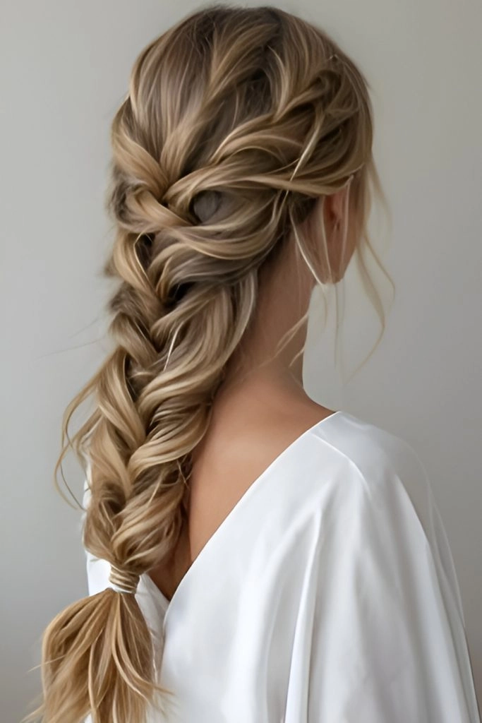 Beautiful bridal look showcasing thick coarse hair wedding styles Elegant wedding hairstyle for thick coarse hair with soft curls