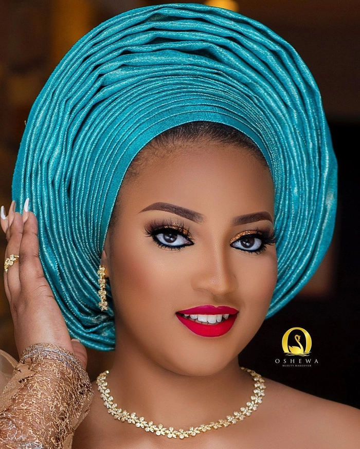 Elegant Nigerian bridal hair gele styles showcasing intricate wrapping techniques