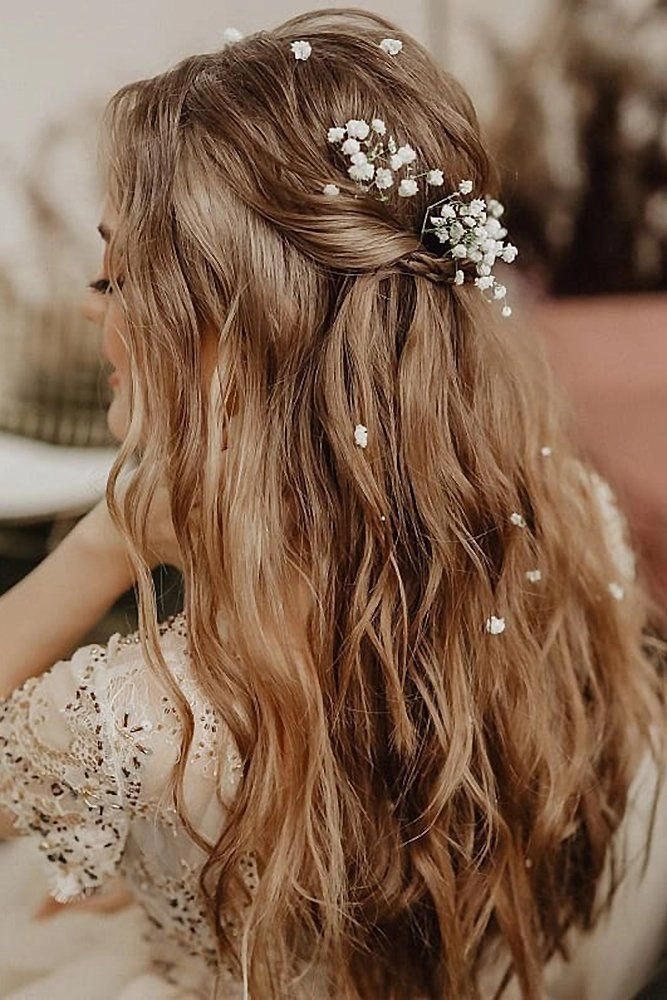 Charming Outdoor Rustic Wedding Bridal Hair Ideas to