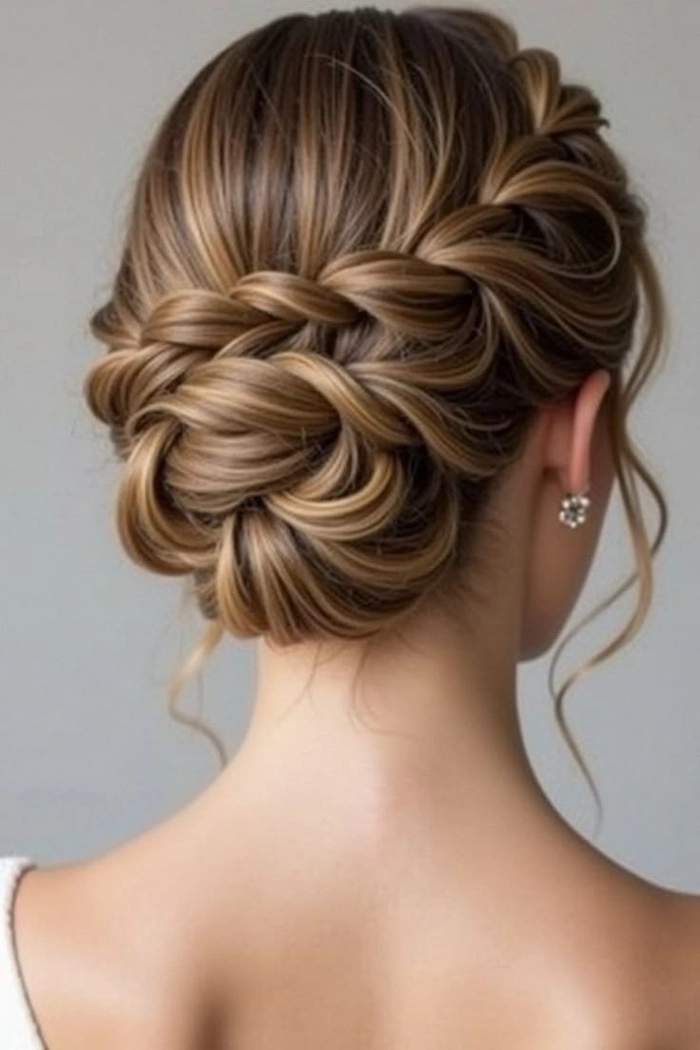 Chic wedding hairstyles featuring short hair bridesmaid updos perfect for any celebration Elegant short hair bridesmaid updo with soft curls and floral accents