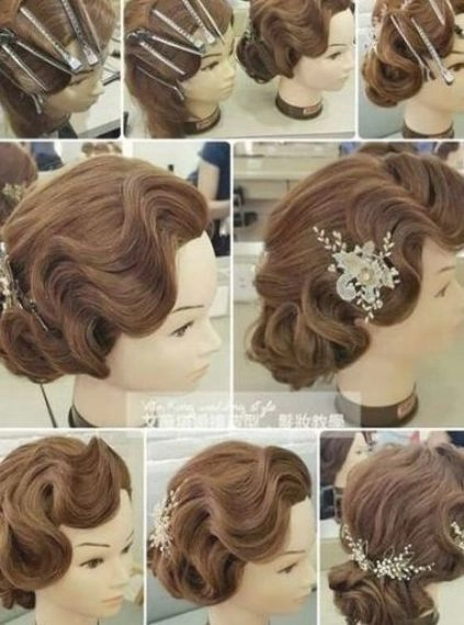 Elegant vintage 1920s finger waves hairstyle for a classic wedding look