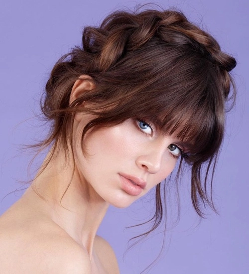 Chic and romantic wedding hair braided crown style for special occasions Bride showcasing an elegant wedding hair braided crown hairstyle