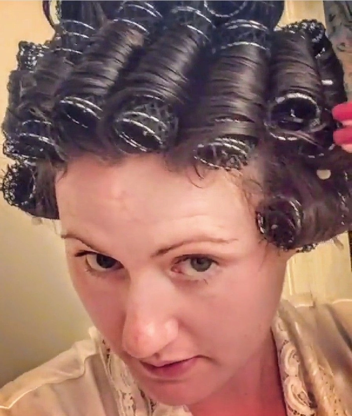 Classic roller set hairstyle for mature women in business