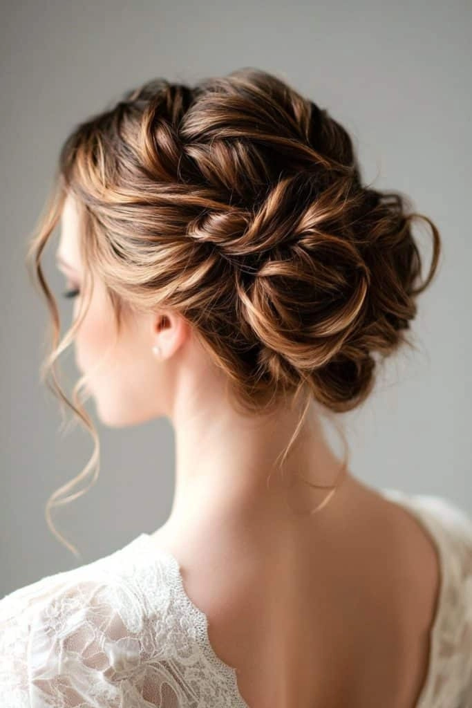 Professional boardroom updo hairstyle for medium length hair