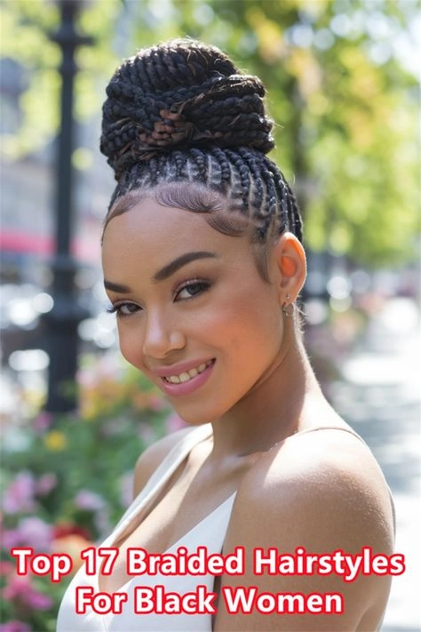 Elegant braid out hairstyle for professional black women at work Professional black woman with elegant braid out hairstyle, suitable for office wear