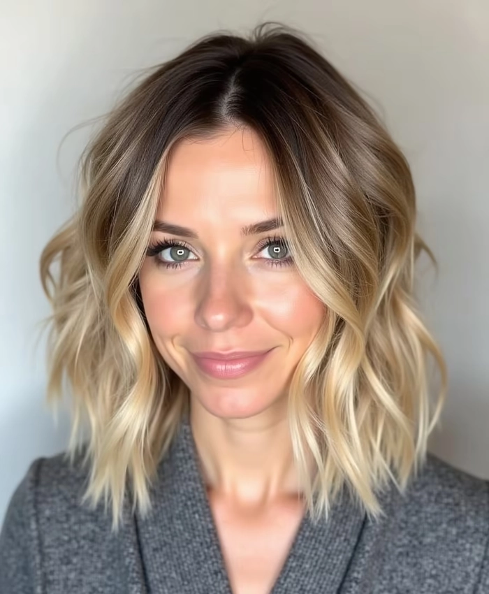 Work-appropriate hairstyle for fine hair using texturizing techniques to add volume Fine hair texturizing look with office volume and soft layers for a professional style