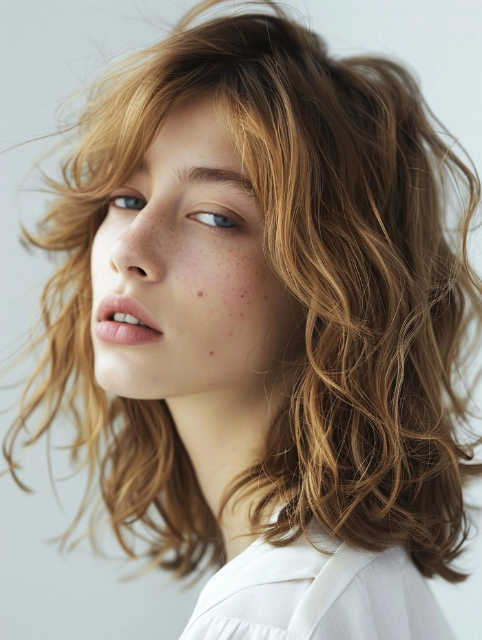 Fine Hair Texturizing Look for Office Volume – Image 3 Office-appropriate texturized volume hairstyle for fine hair, with soft layers and subtle lift at the crown