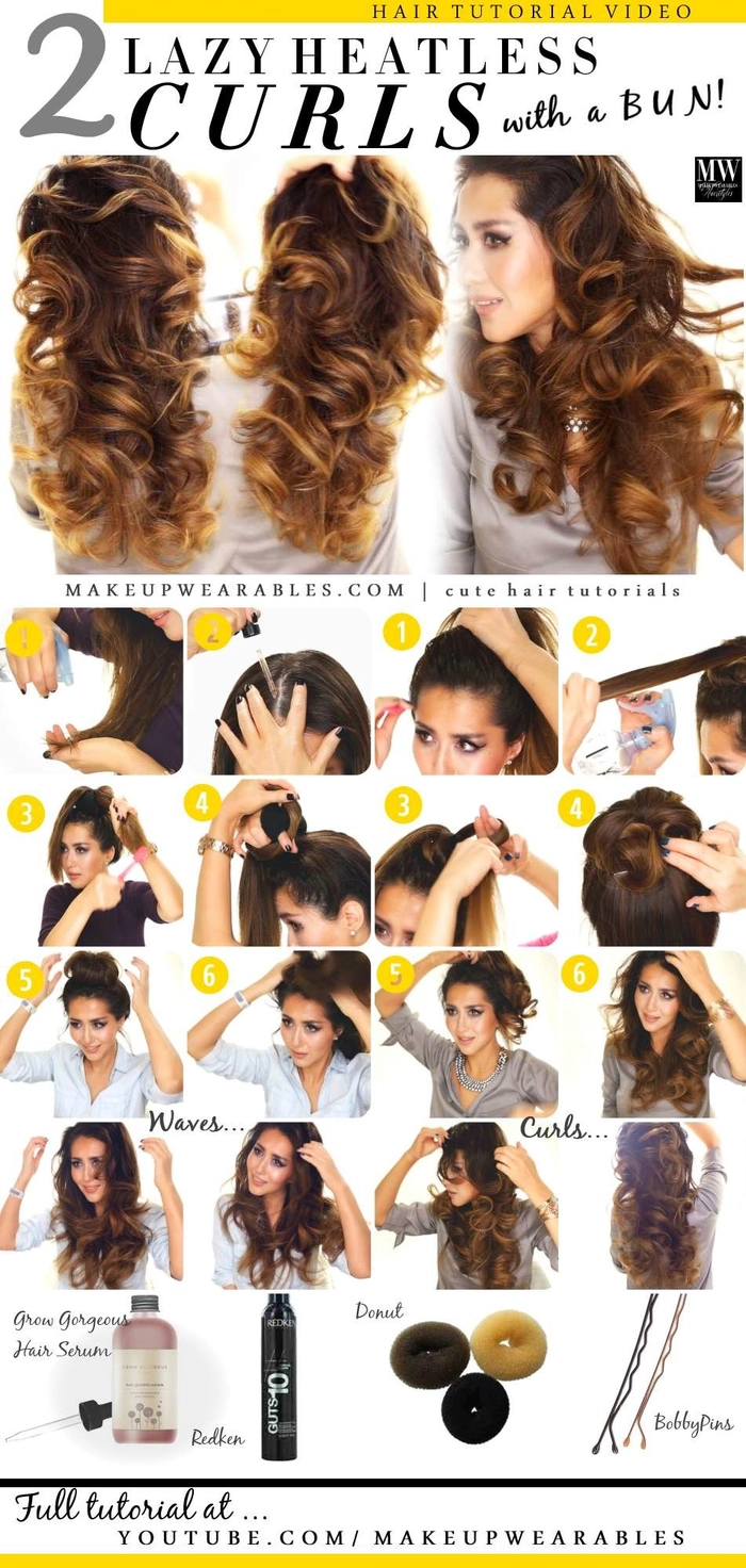 Effortless heatless waves for work morning meetings achieved overnight Heatless overnight waves styled for a morning meeting professional look