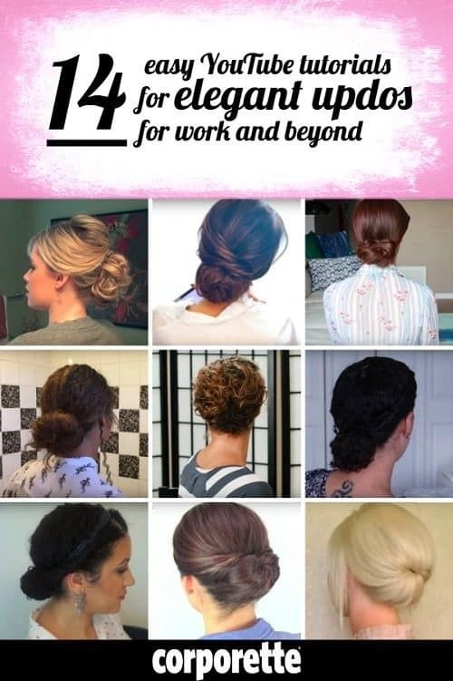 Elegant height adding updo for a petite professional woman in a corporate setting
