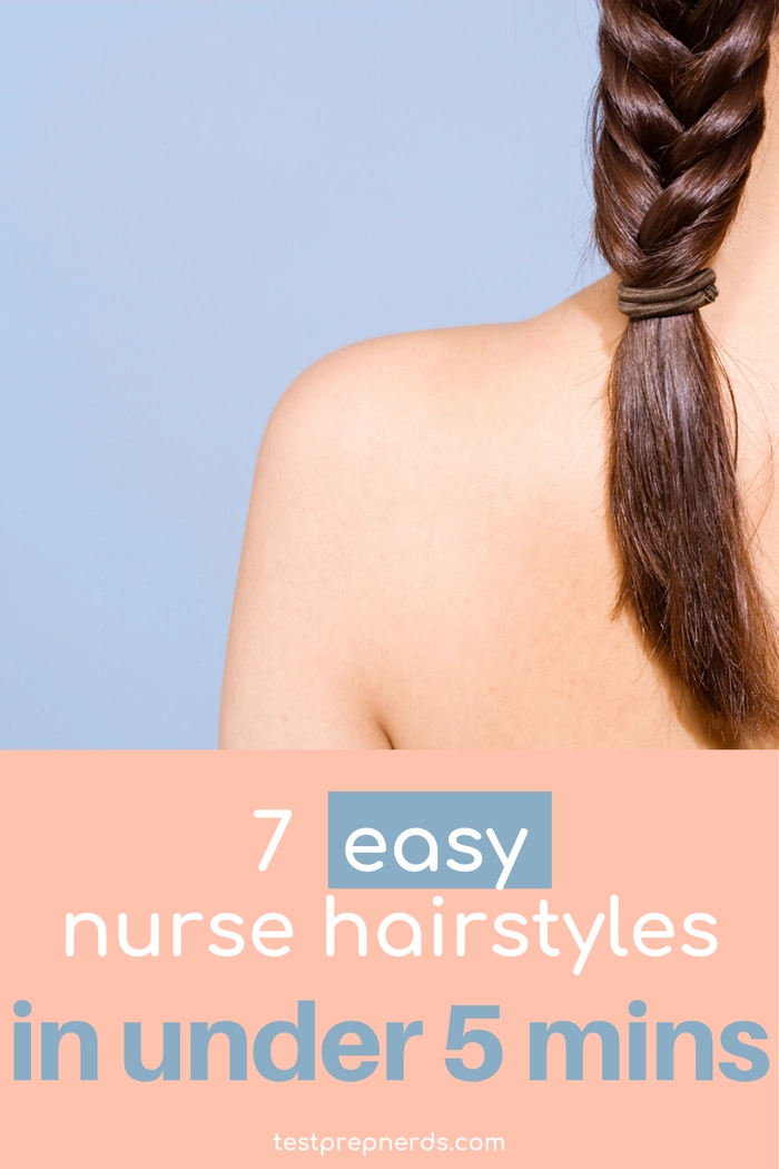 Healthcare worker tucking long hair hygienically into a surgical cap at work