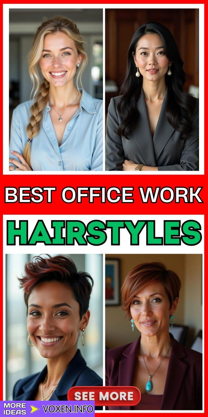 Glasses friendly hair tuck for professional women Office worker with glasses and a neat hair tuck hairstyle