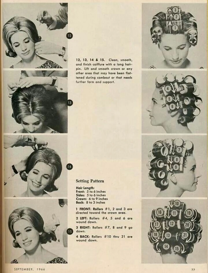 Elegant classic roller set hairstyle on a mature businesswoman in professional attire