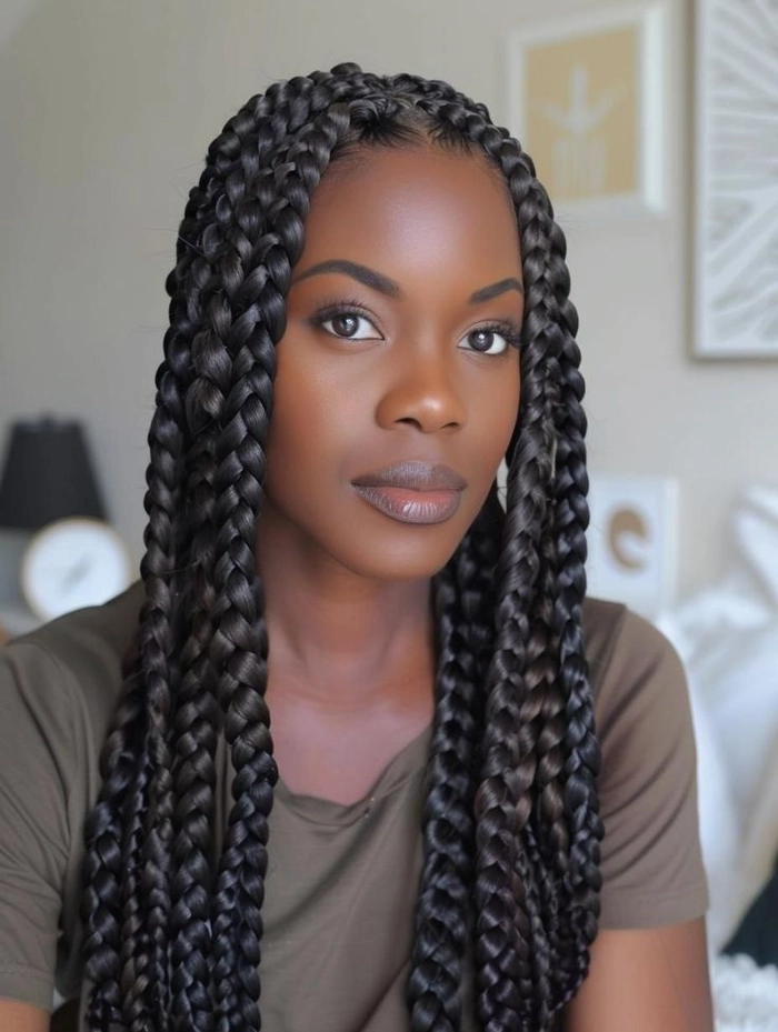 Elegant Braid Out Hairstyle for Professional Black Women - Work Hairstyles Image 8 Professional black woman with elegant braid out hairstyle, stylish and polished for the workplace