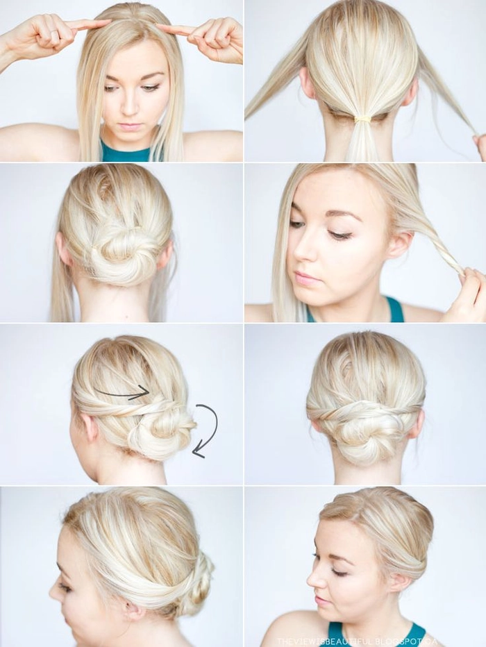 Second day hair refresh for the office with a quick twist and pinned side part